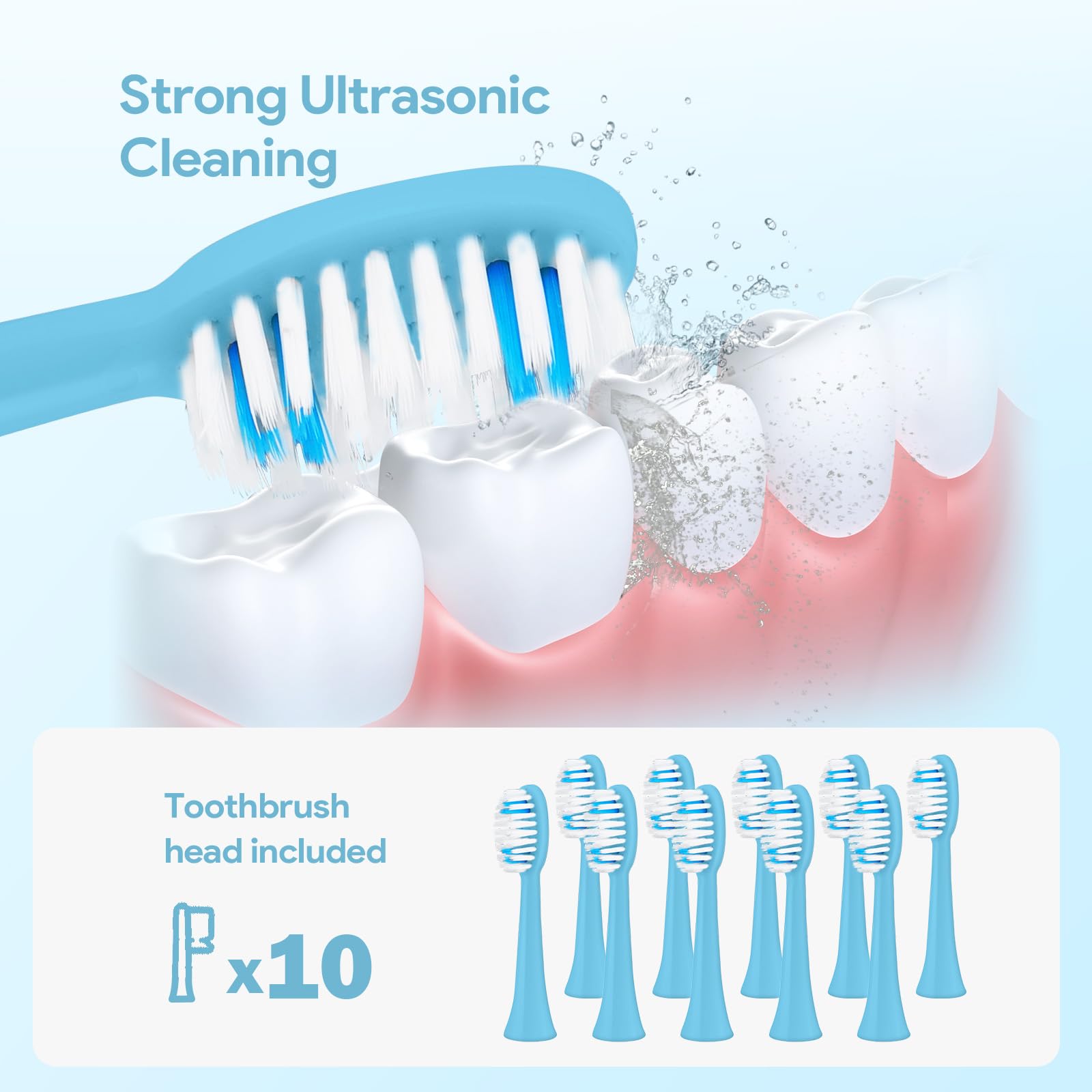 Travel case and USB charging cable for VANTREEGAO toothbrush