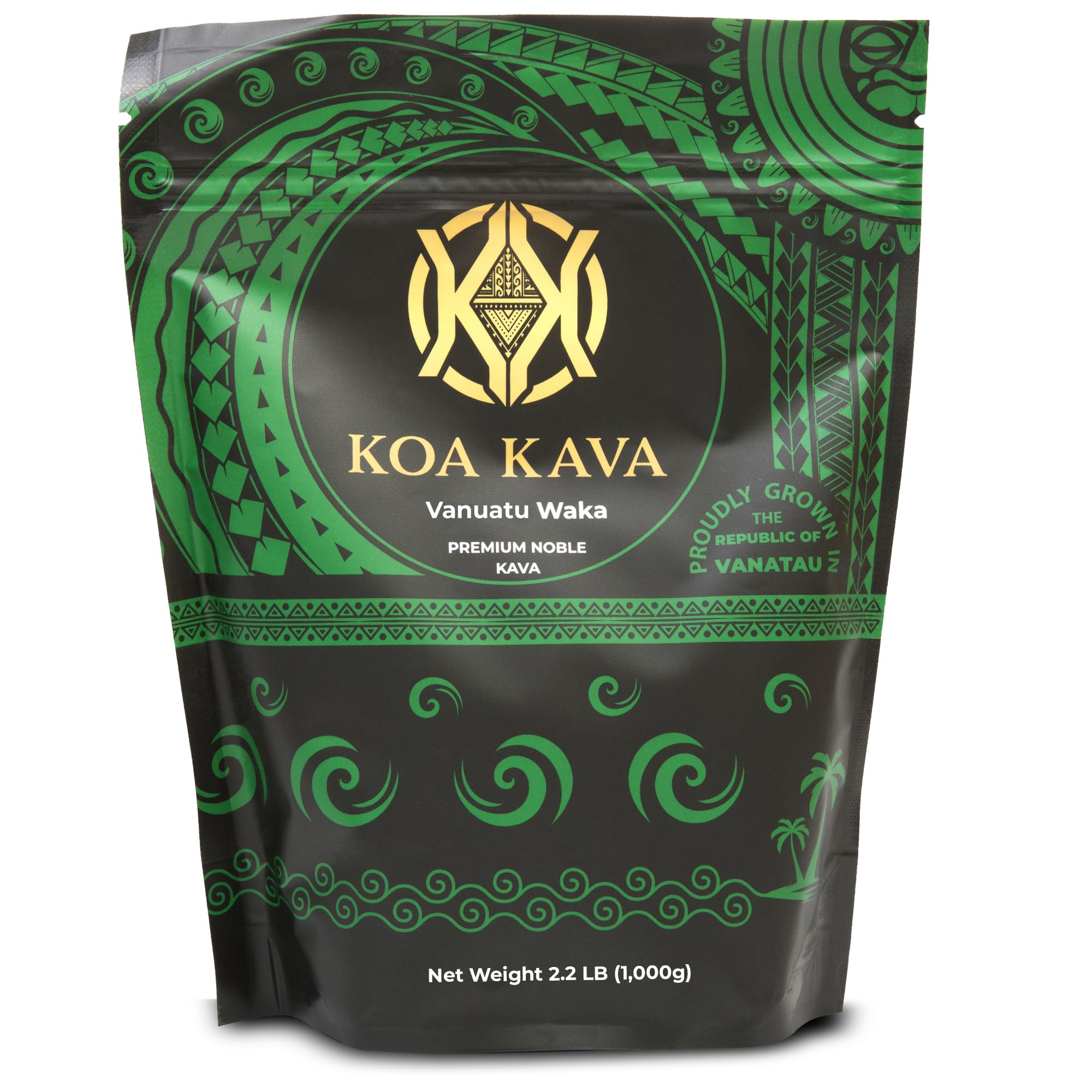 Front view of Vanuatu Koa Kava Powder 1kg