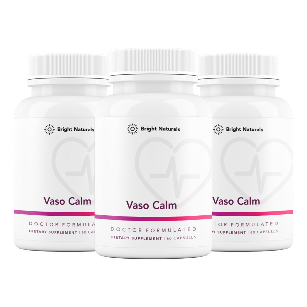Bright Naturals Vaso Calm bottle on a clean white background