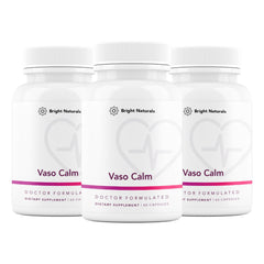 Bright Naturals Vaso Calm bottle on a clean white background