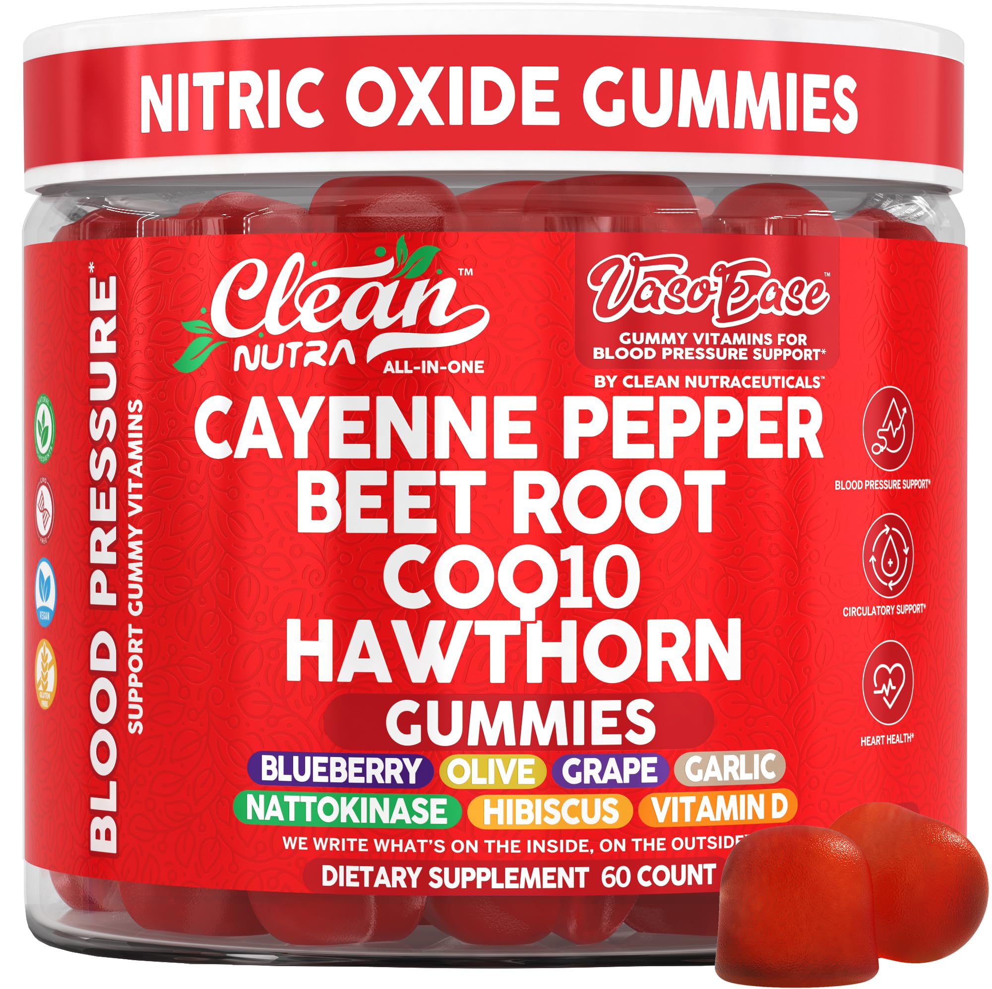 Beet root gummies with vibrant red color