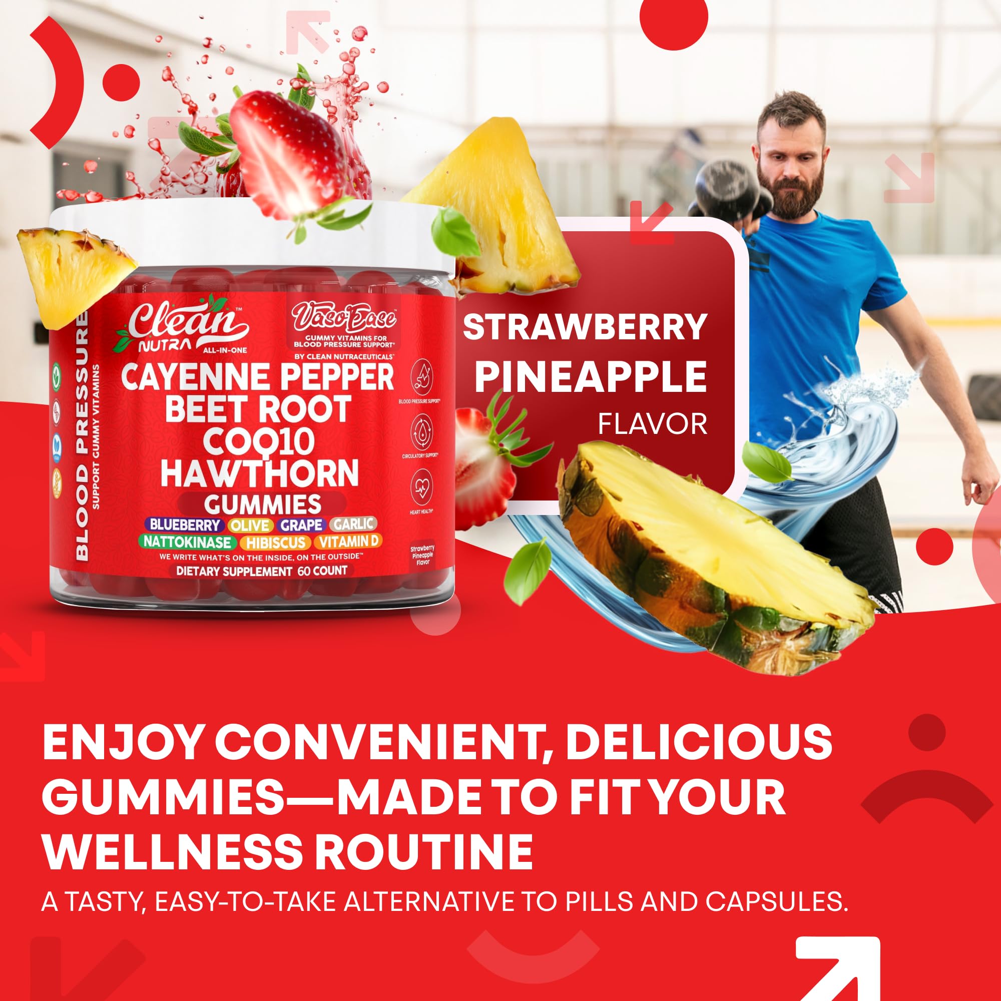 Nitric oxide supporting gummy ingredients