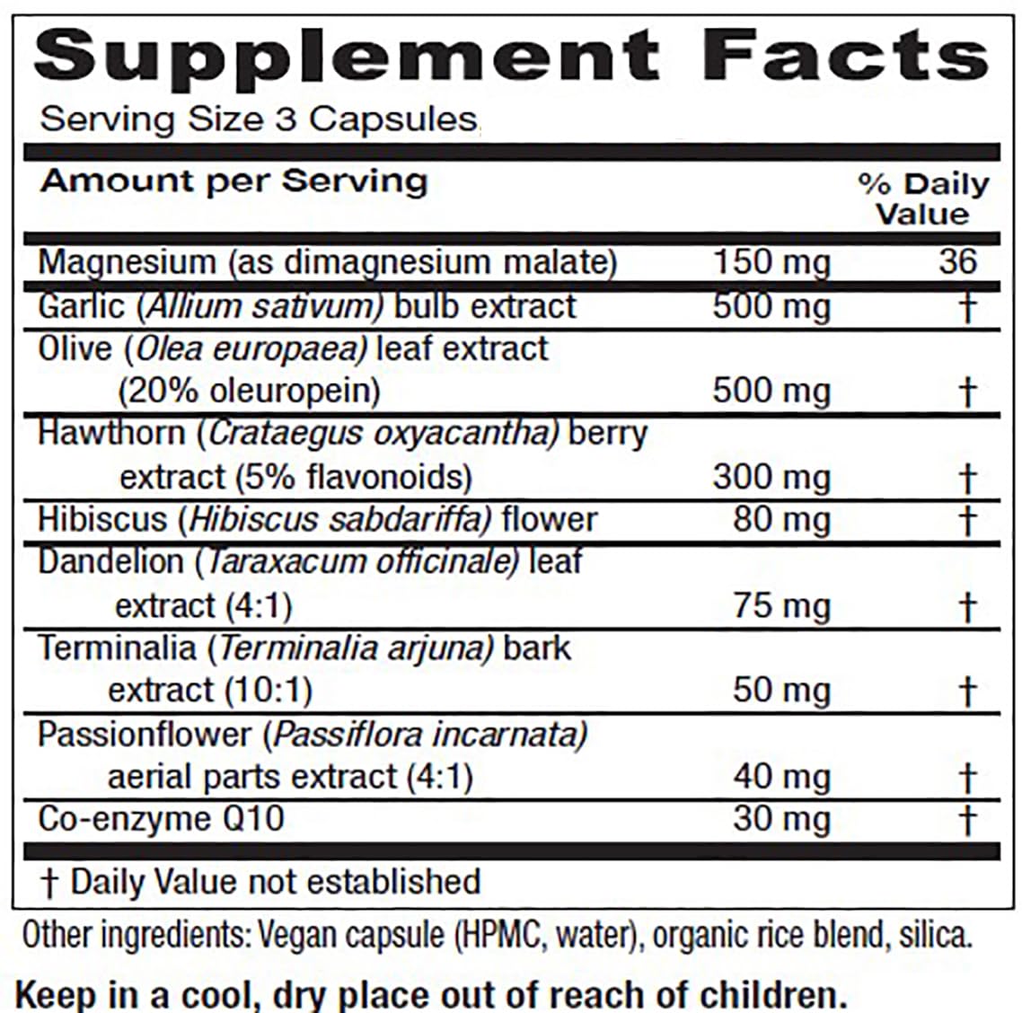 VasoBlend with magnesium, CoQ10 and Terminalia arjuna