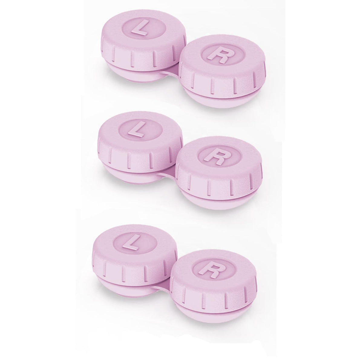 Vastsoon pink 3-piece contact lens case set – front view