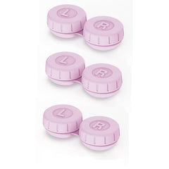Vastsoon pink 3-piece contact lens case set – front view