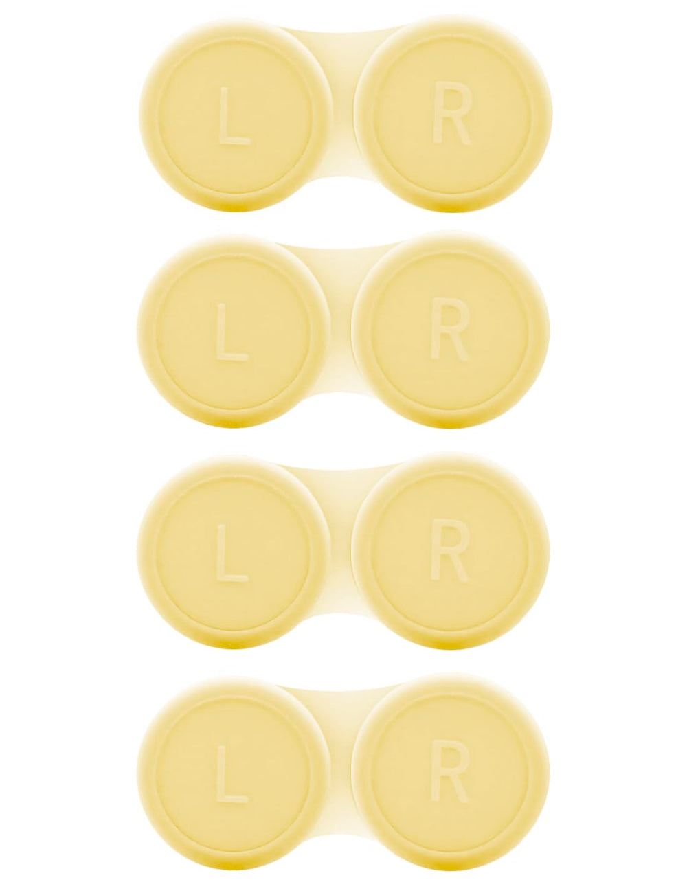 Vastsoon 4-pack yellow contact lens case set