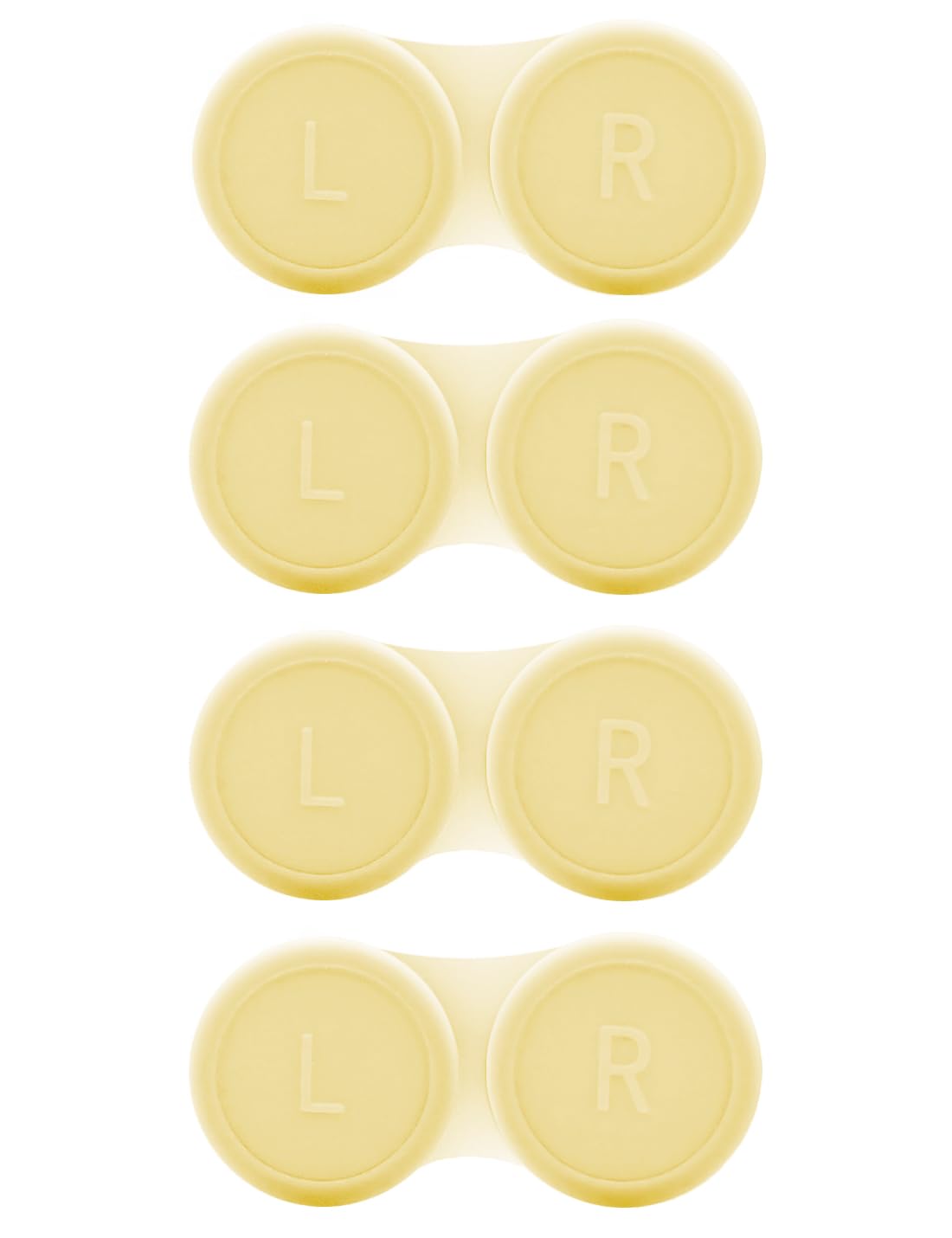 Vastsoon 4-pack yellow contact lens case set