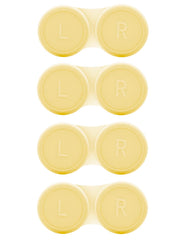 Vastsoon 4-pack yellow contact lens case set
