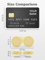 Compact travel-sized contact lens soaking case