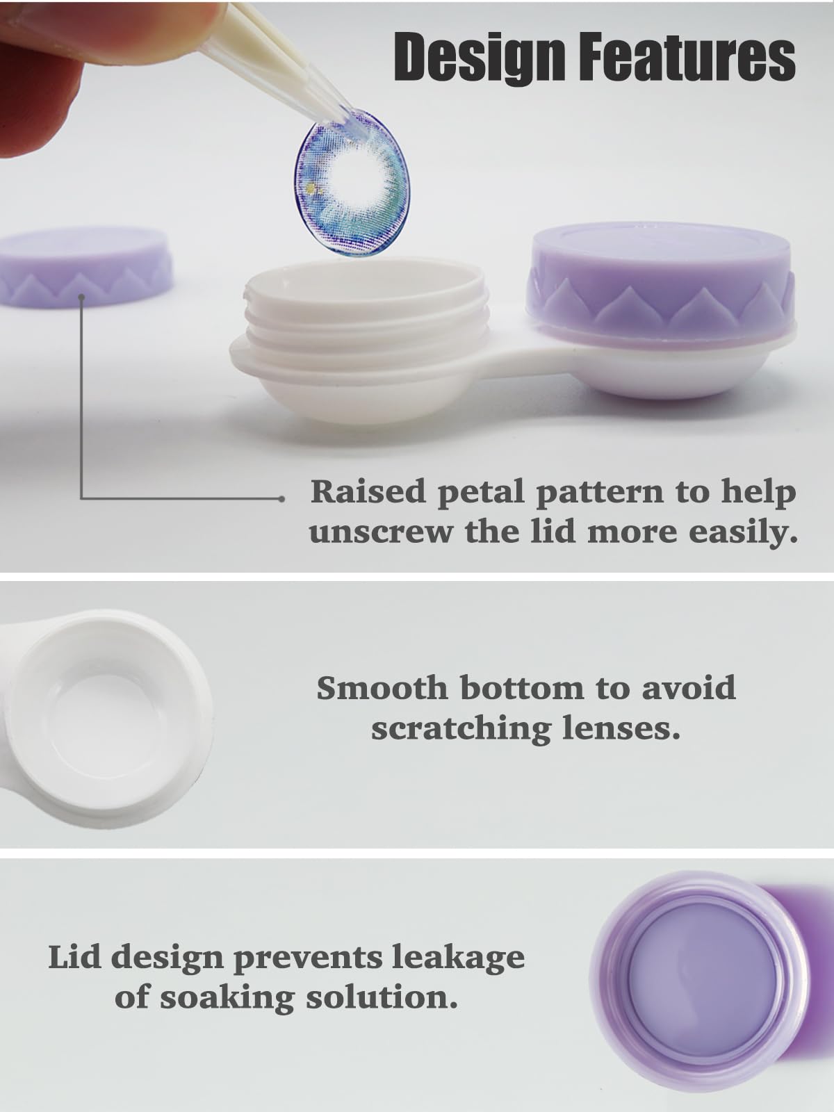 Fits soft, colored, scleral and OK lenses