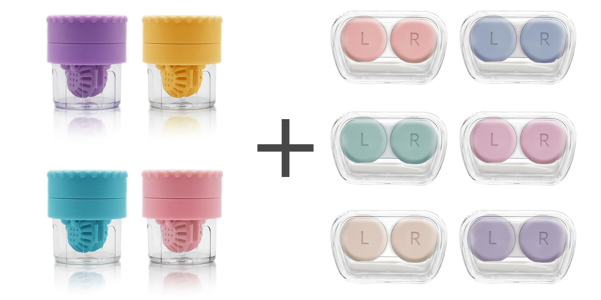 Vastsoon 4pcs colorful contact lens washers