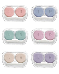 Vastsoon 6-pack colored contact lens cases with L and R indicators