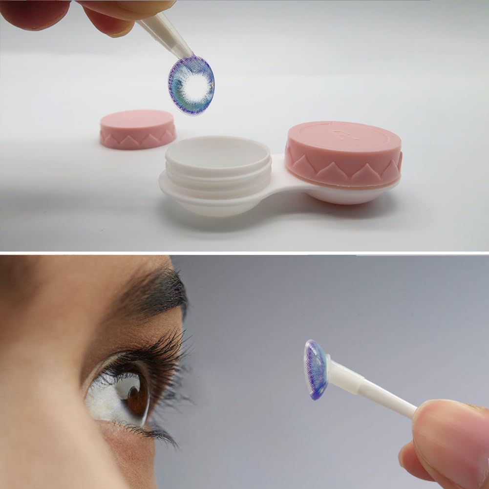 Included contact lens cleaner washer for soaking and cleaning