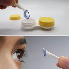 Portable travel friendly lens case kit in hand