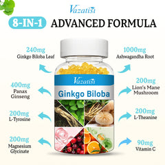 Pineapple-flavored Vazatisi Ginkgo Biloba Gummies close-up