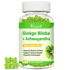 Vazatisi Ginkgo Biloba Gummies bottle with Apple flavor