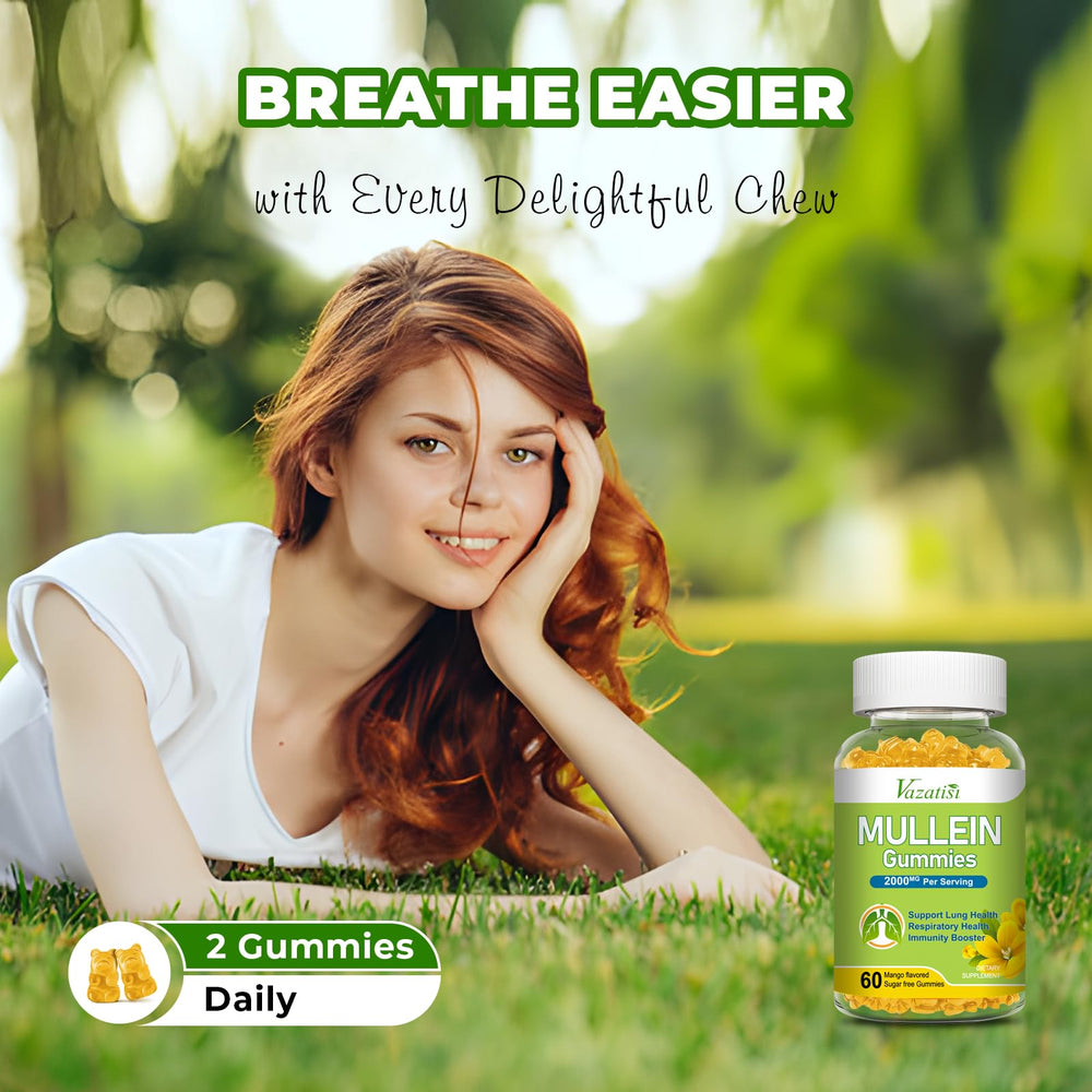 Product packaging and branding for Vazatisi Mullein Gummies