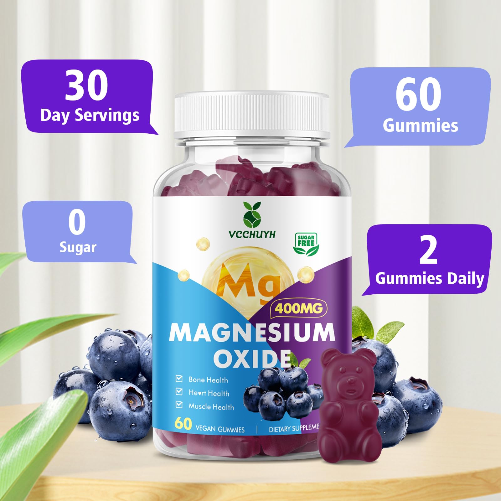 GMP-certified manufacturing of VCCHUYH Magnesium Oxide Gummies