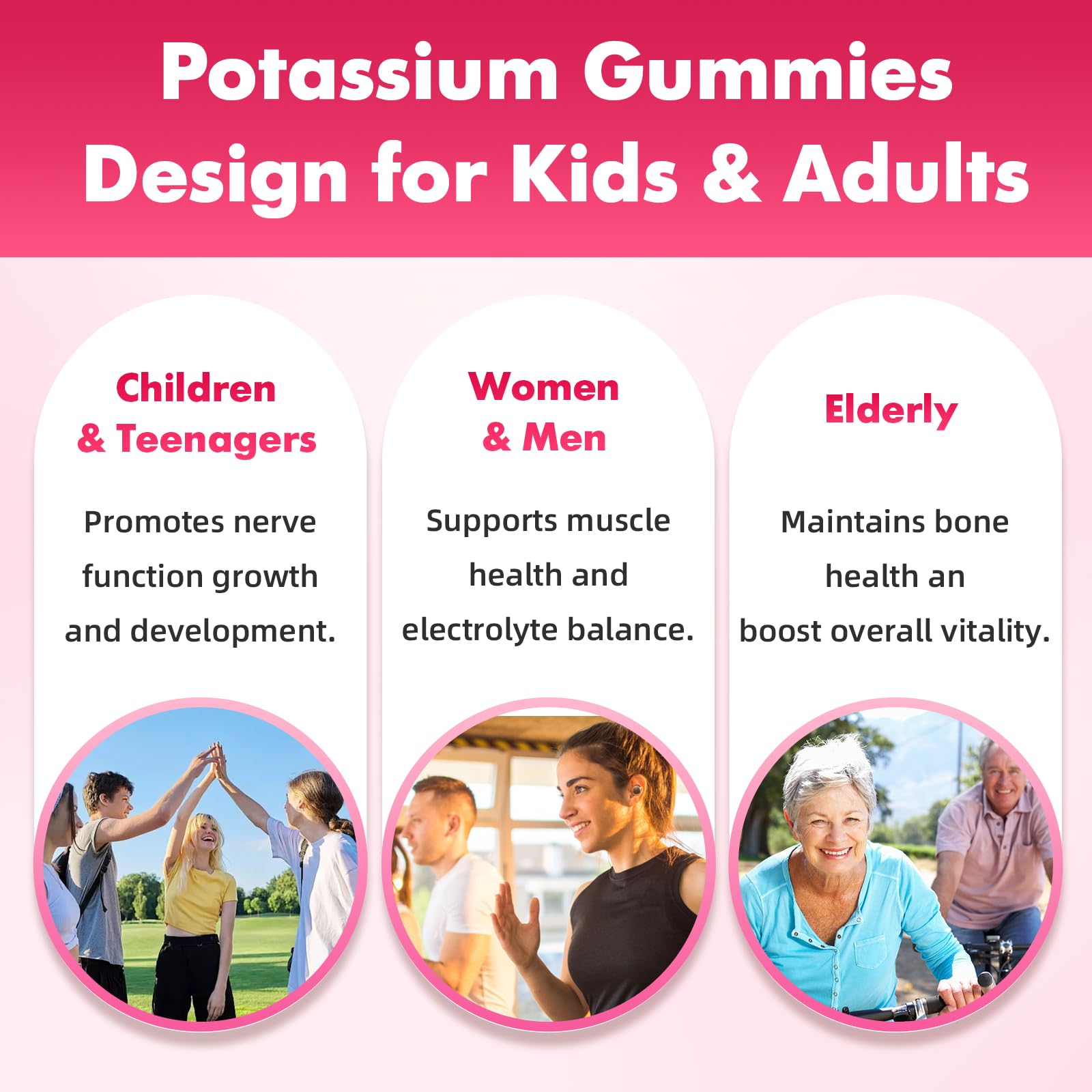 Ingredients of VCCHUYH potassium gummy supplement