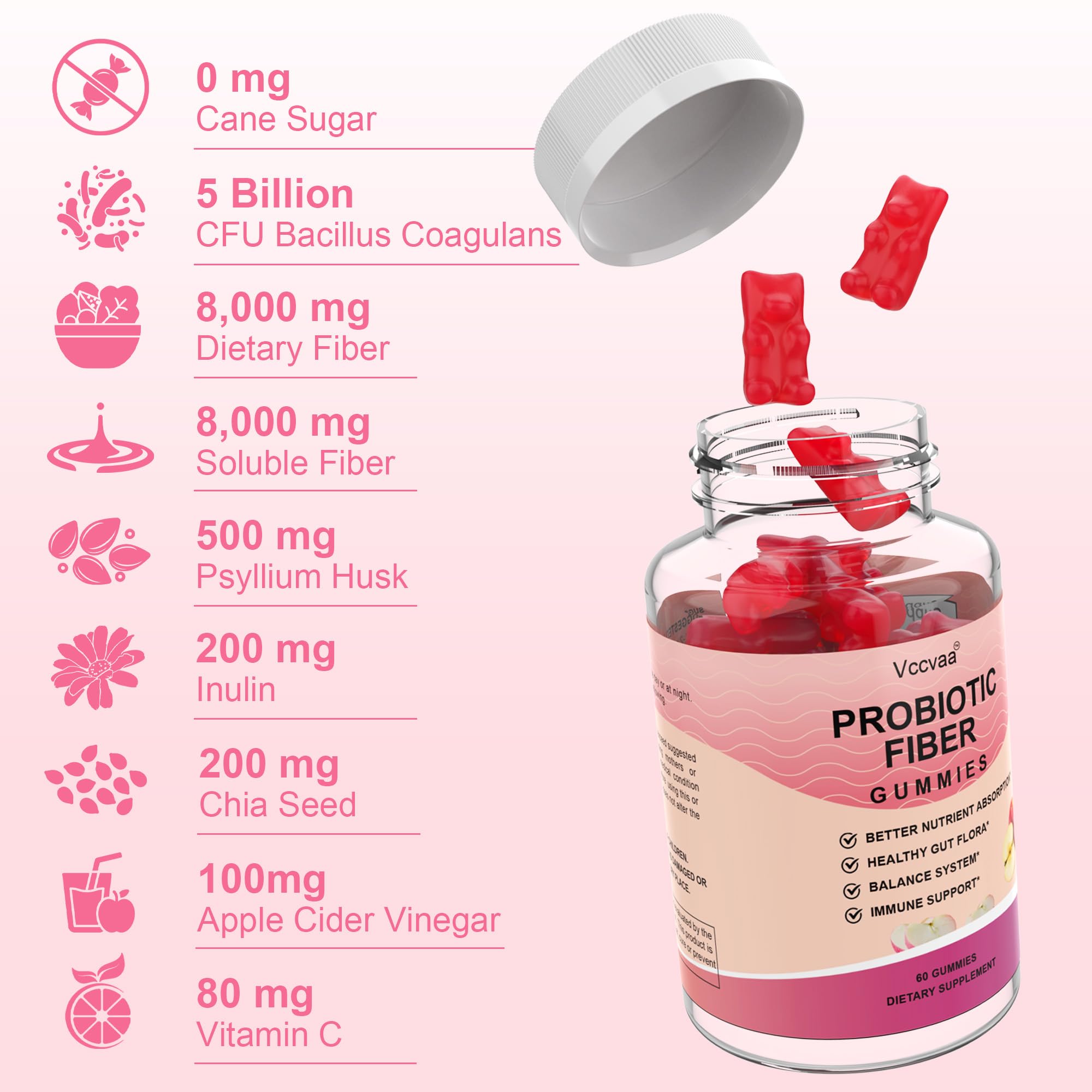 Vegan friendly symbol and no gelatin indication