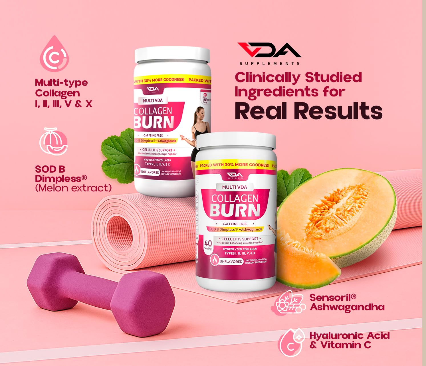 Close-up of collagen peptides types I through X