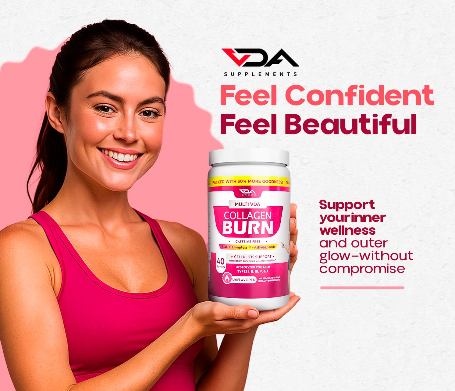 325 g container and 430 servings label