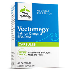 Vectomega omega-3 capsules bound to phospholipids for superior absorption