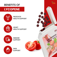 Close-up of 100 mg Lycopene tablets