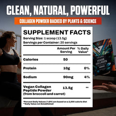 Ingredients: broccoli and carrots plant-based collagen peptides