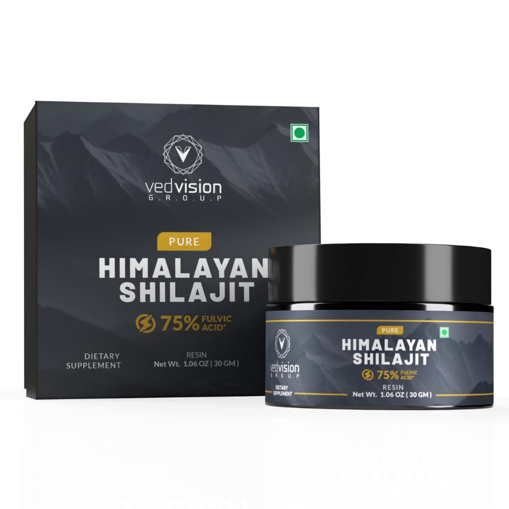 VedVision Shilajit Resin 400mg bottle label