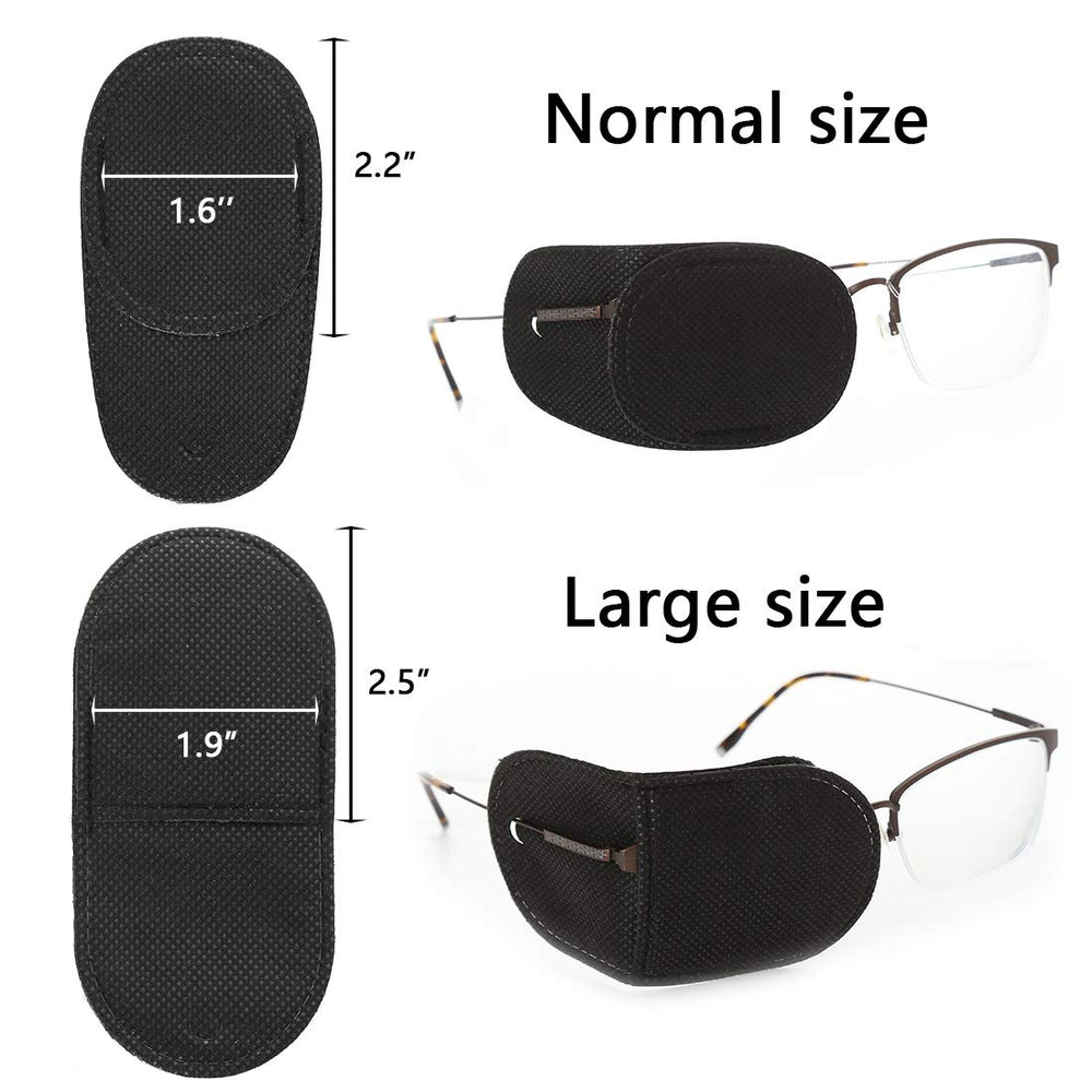 Large-size patches (2.5 x 1.9 inches) for glasses