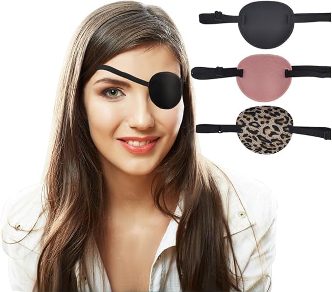VEEJION 3-piece eye patch set for adults in multiple colors
