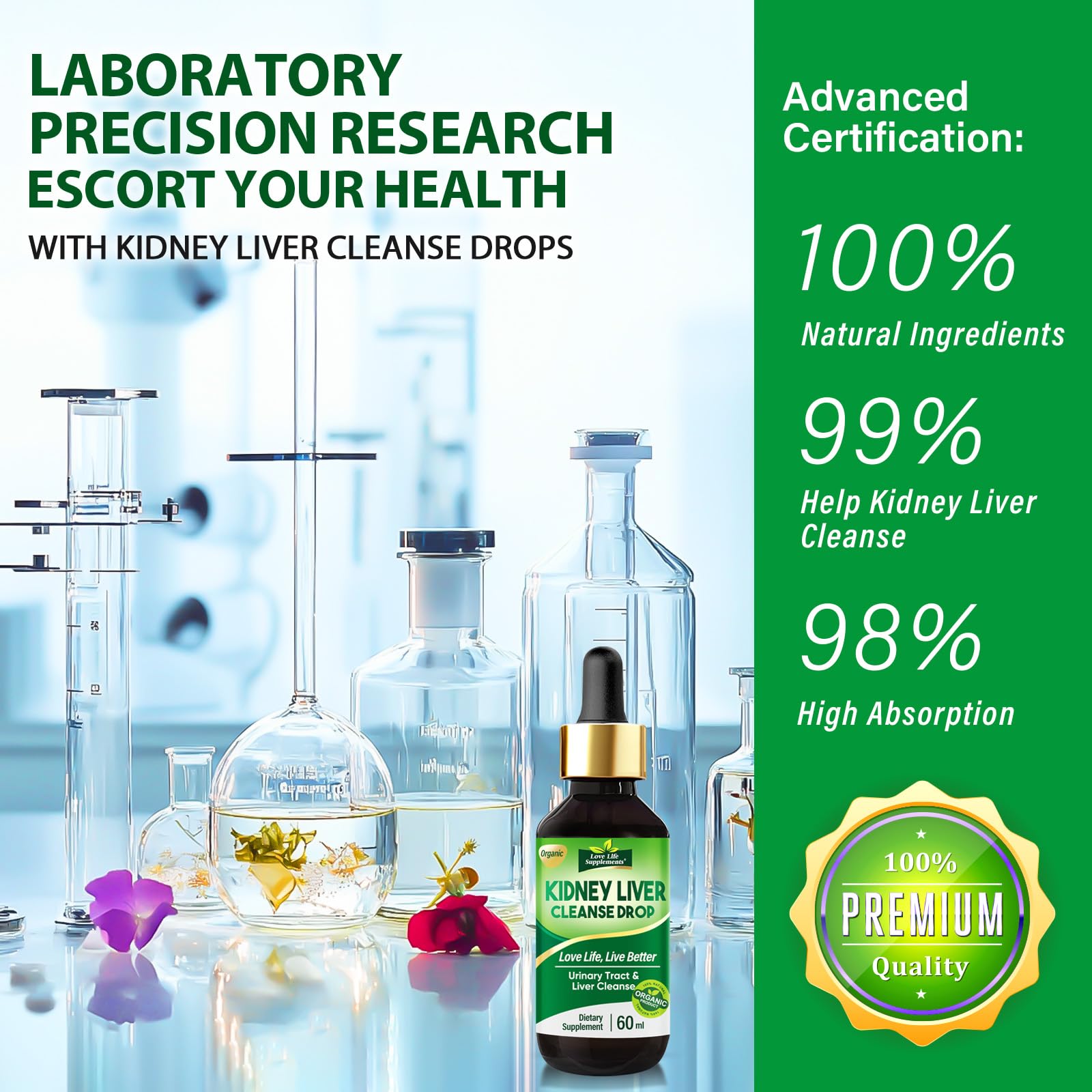 Vegan, alcohol-free, non-GMO liver supplement