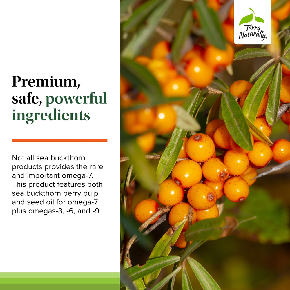 Vegan allergen-free label on Omega-7 bottle