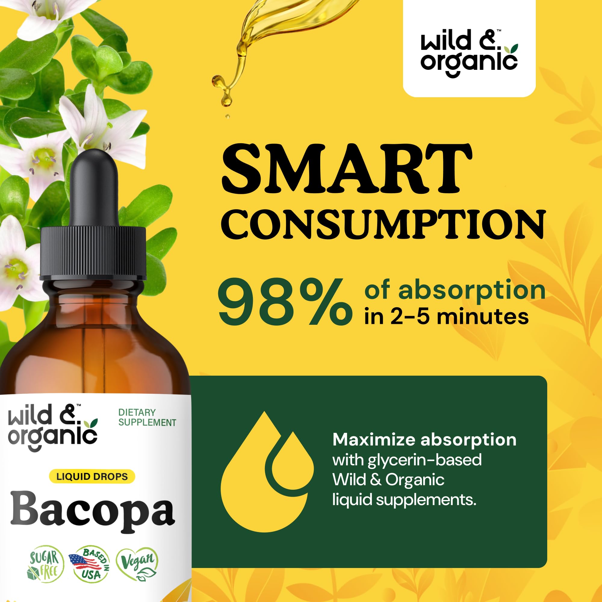 Ingredients label showing vegan, GMO-free and no artificial additives