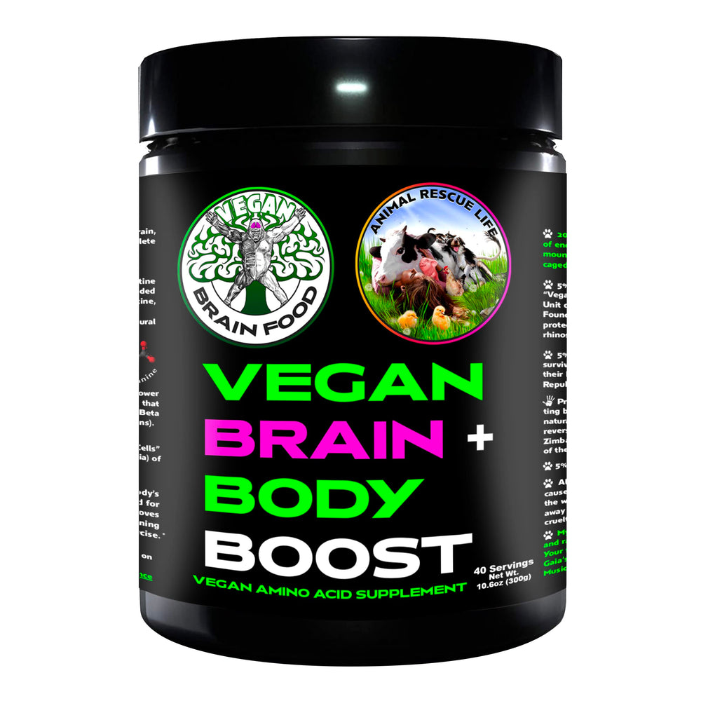 Vegan Brain & Body Boost bottle with 40 servings (300g)
