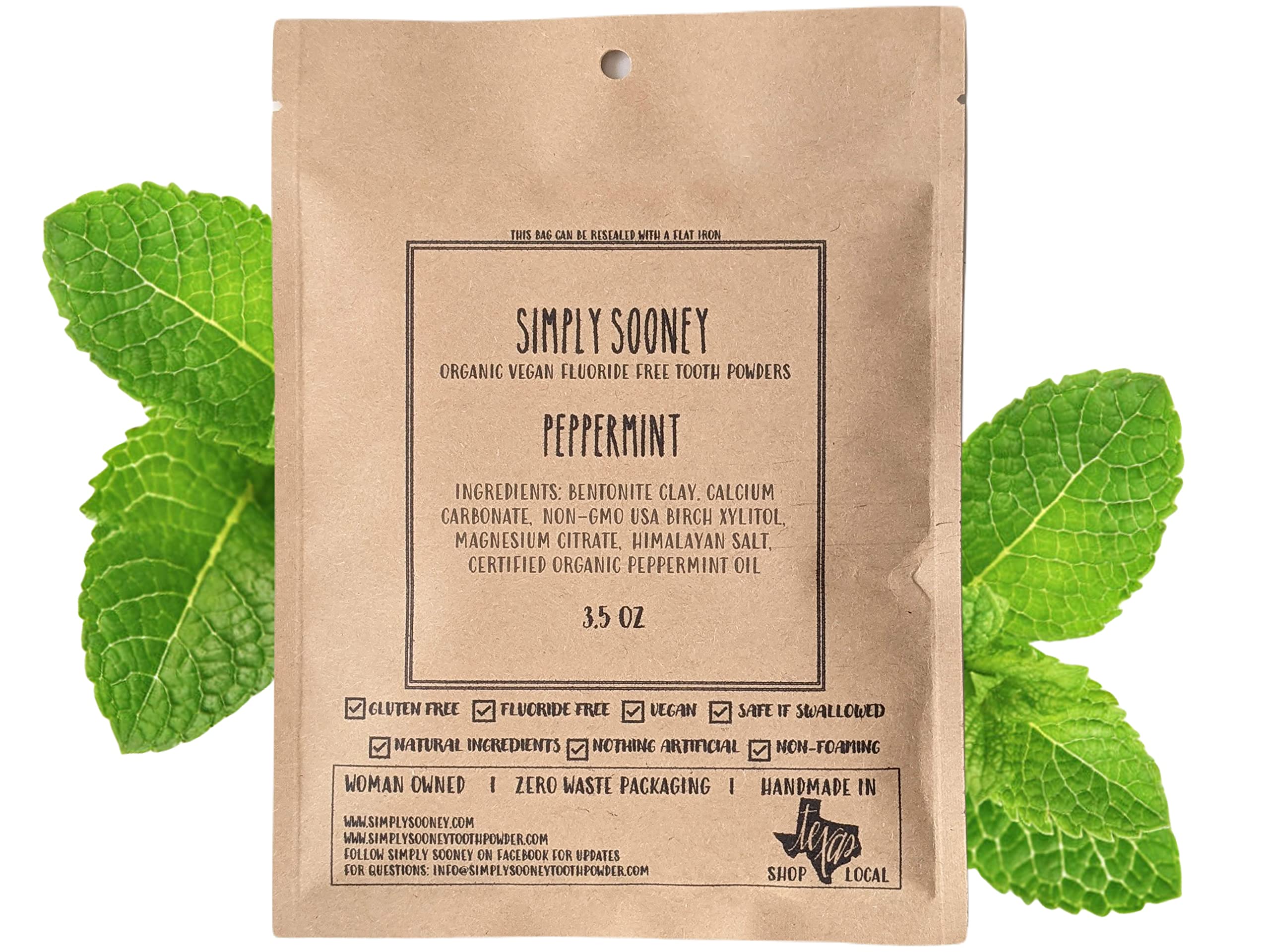 Vegan calcium carbonate in toothpaste powder
