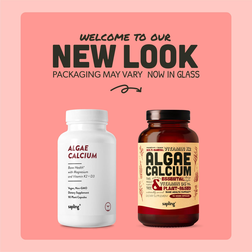 Vegan calcium formula with Vitamin K2, D3, zinc, manganese and boron