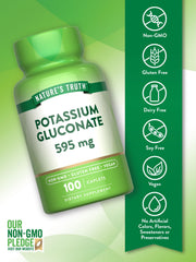 Vegan caplets of Nature's Truth potassium gluconate
