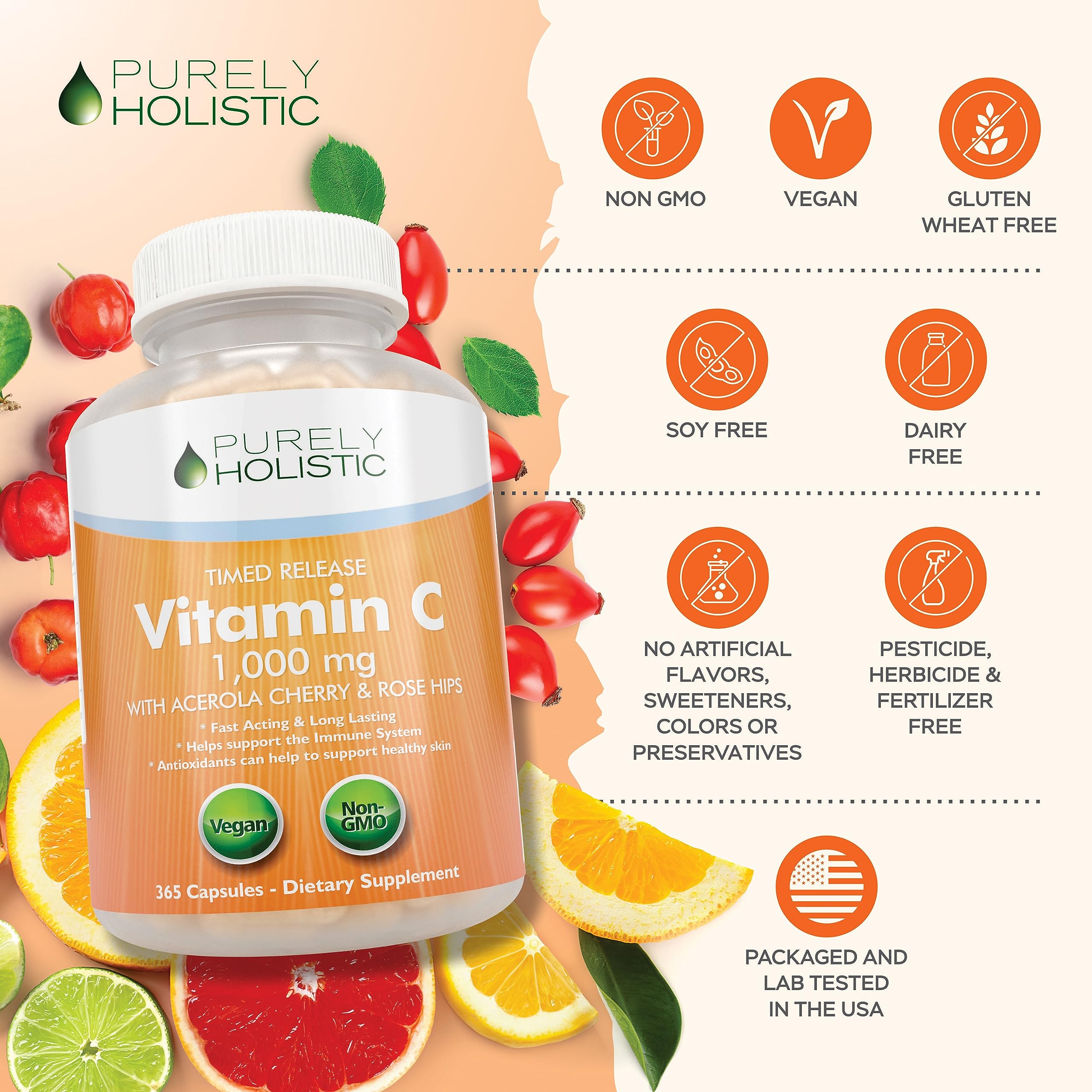 Vegan capsules for Vitamin C supplement