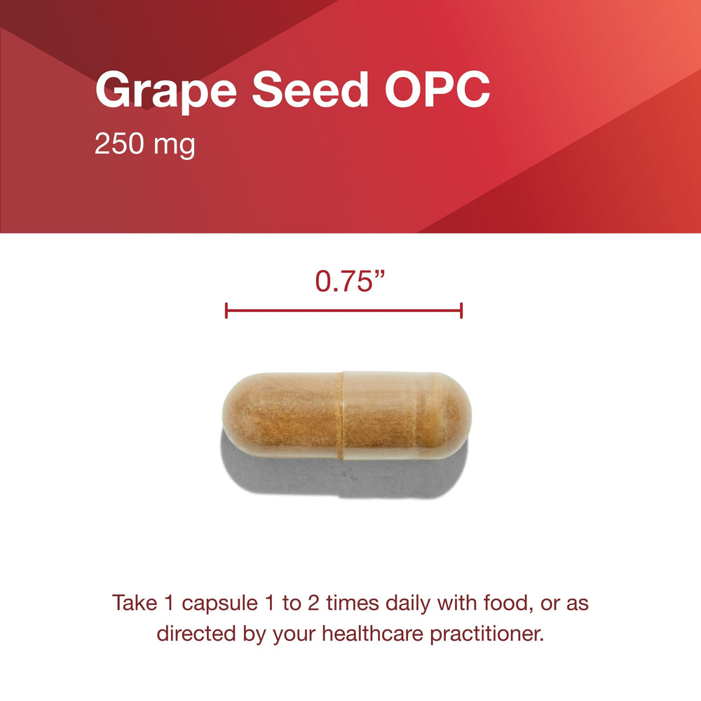 Vegan capsules inside Protocol Grape Seed OPC bottle