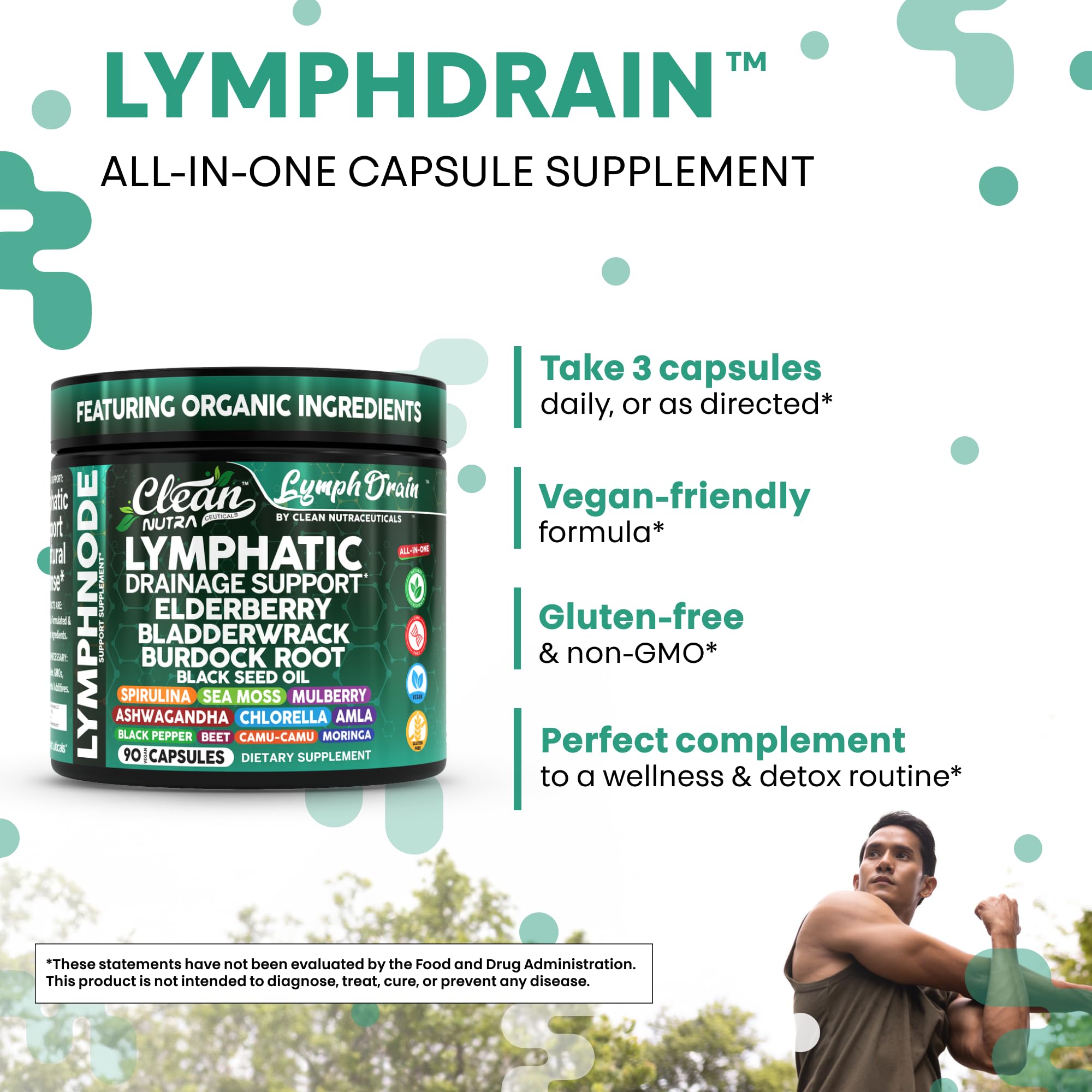 Close-up of vegan capsules