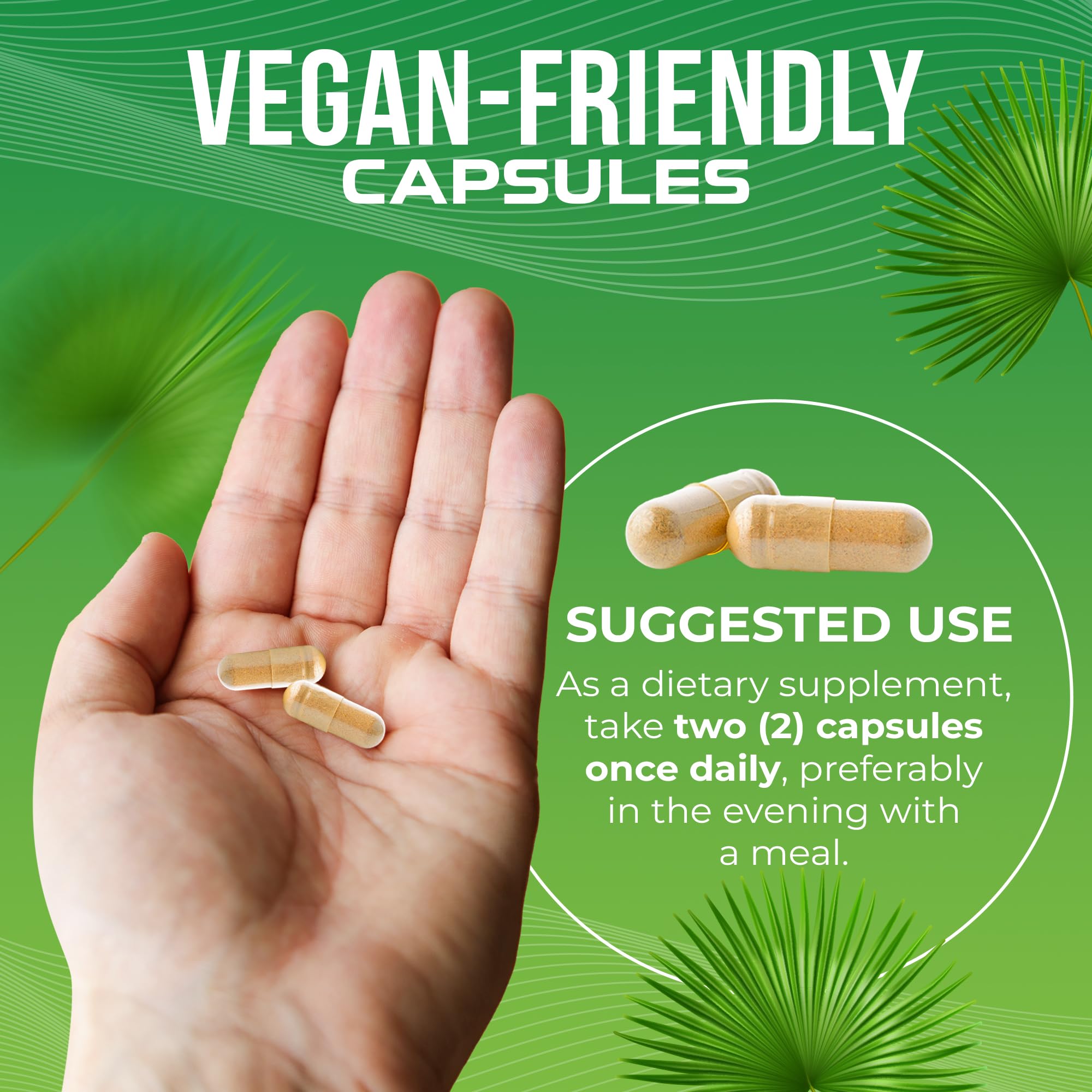 Vegan capsules of Saw Palmetto