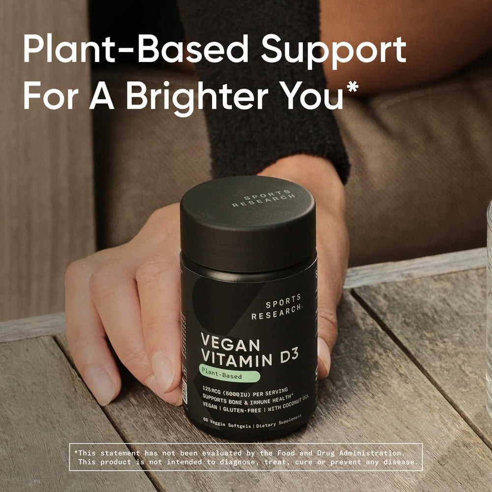 Vegan Certified seal on Sports Research Vitamin D3