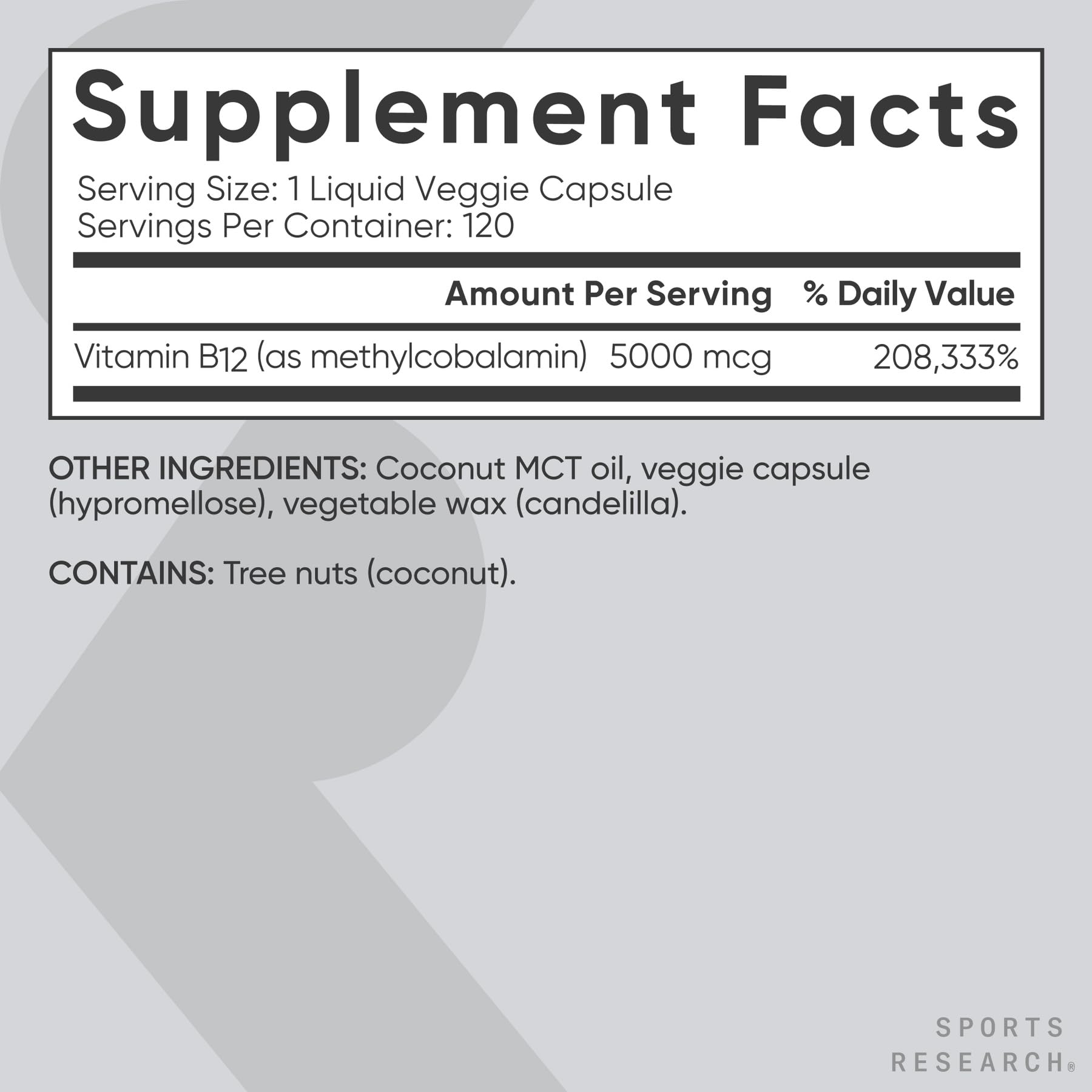 Bottle of liquid veggie capsules labeled vegan-certified