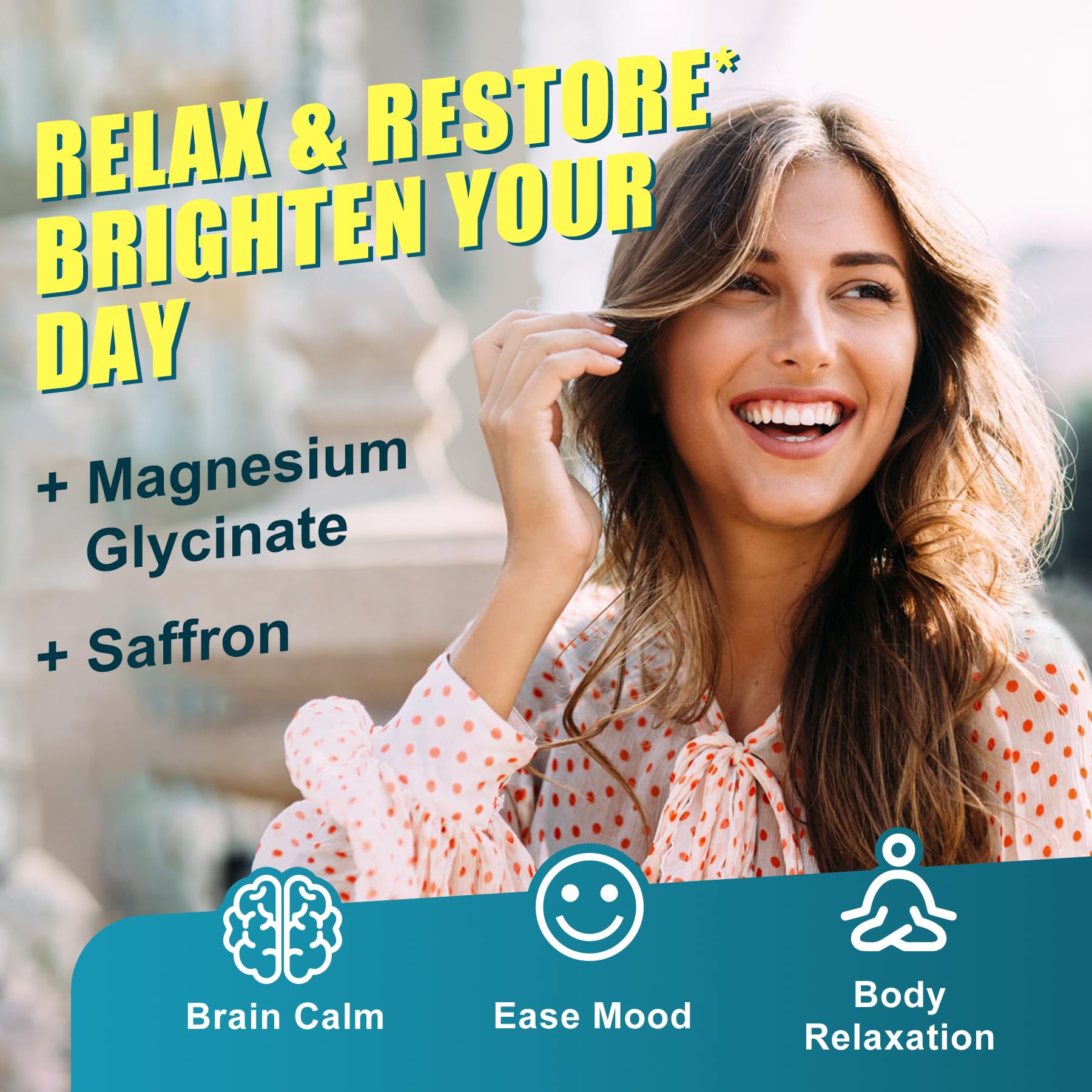 Vegan, sugar-free magnesium glycinate gummies 120-count bottle