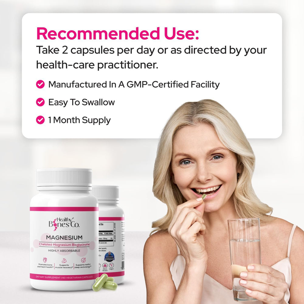 Vegetarian/vegan friendly magnesium bisglycinate formula