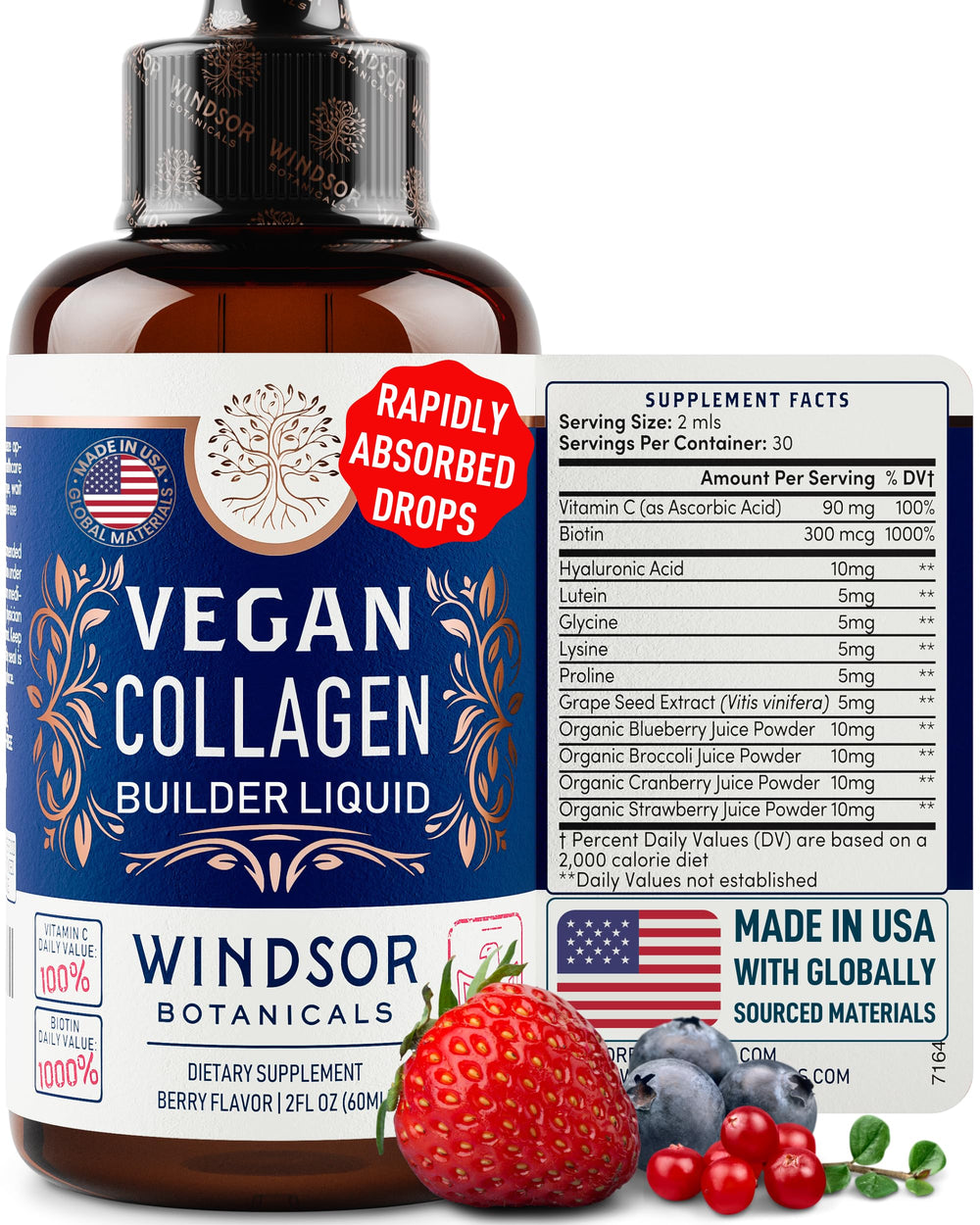 Vegan Collagen Builder Liquid bottle front view