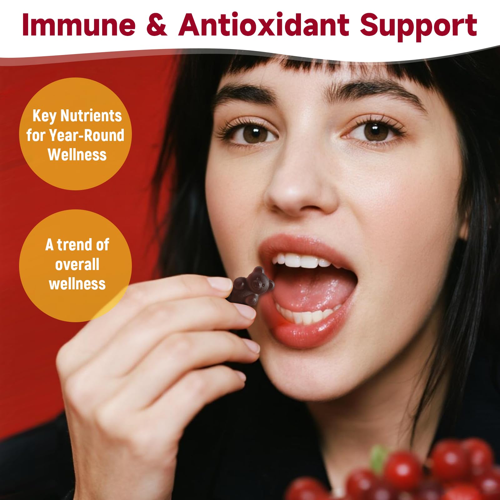 Sugar-free cranberry gummies for women