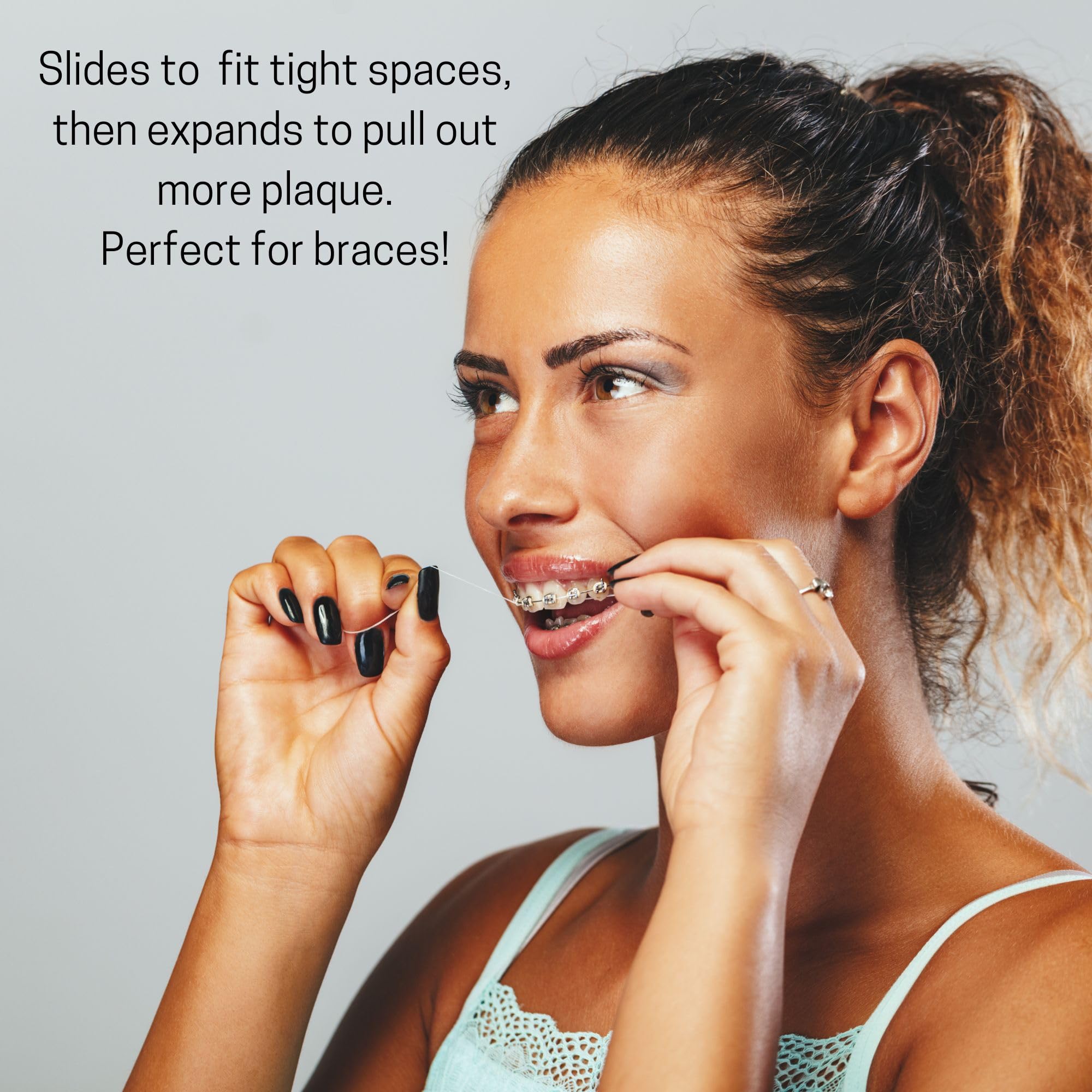 Vegan and cruelty-free label on dental floss packaging